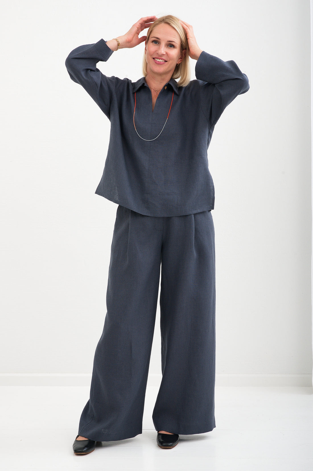 Weite Leinenhose "Elisa" in 4 Farben AW26
