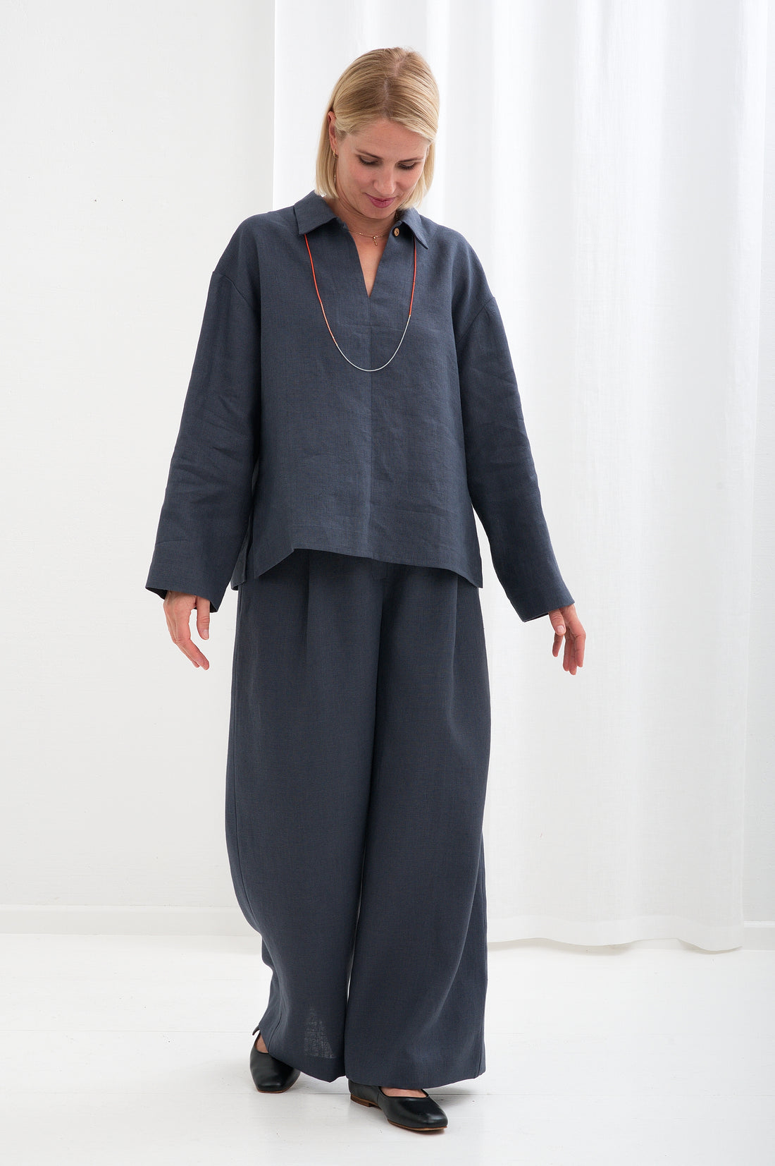 Weite Leinenhose "Elisa" in 4 Farben AW26