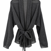 Kidmohair & Seide Strickjacke – handgefertigt in Lettland