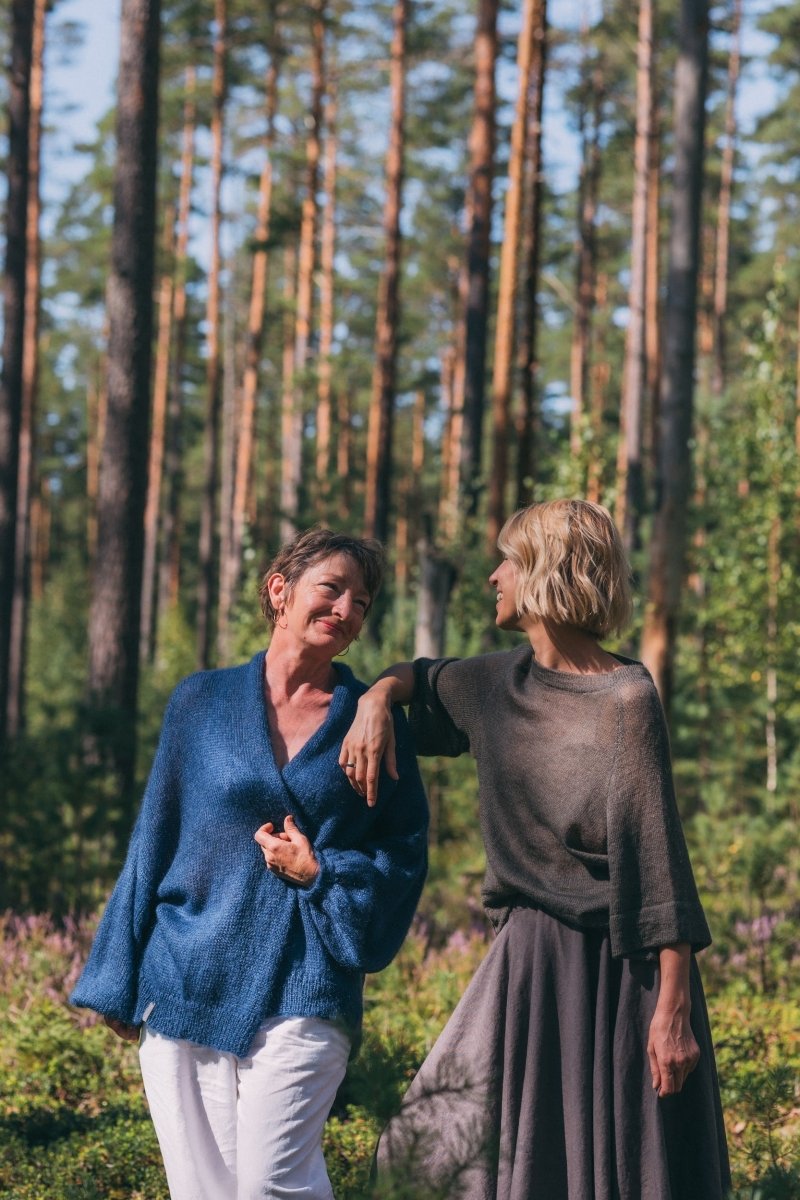 Strickjacke mit doppelten Strick und breite Ärmel - The Baltic Shop