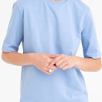 T-Shirt 'HONOLULU' | lockerer Schnitt, Farbe 'Sommerhimmel', Baumwollmischung - The Baltic Shop