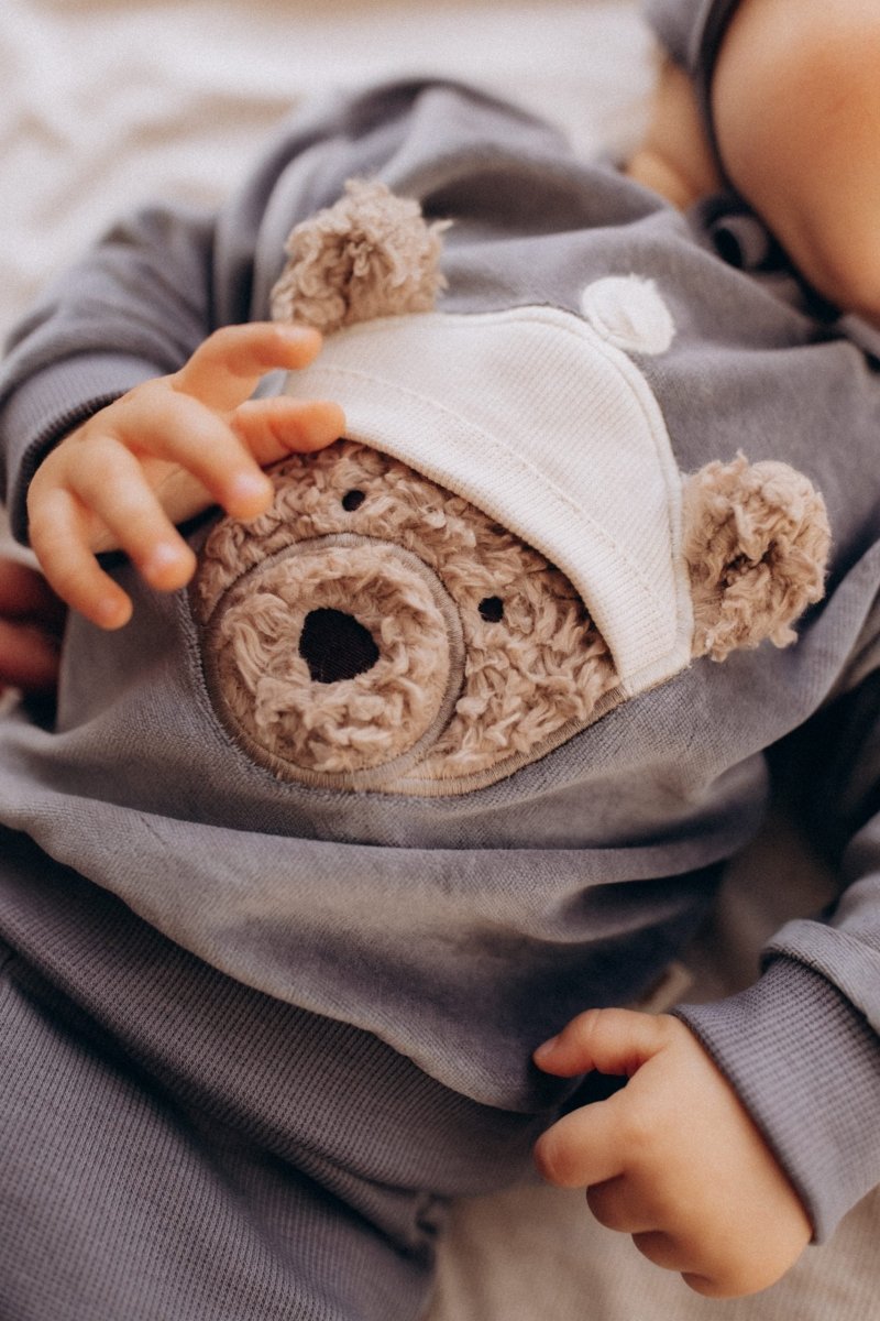 Teddy-Pullover aus Bio-Baumwollvelours - The Baltic Shop