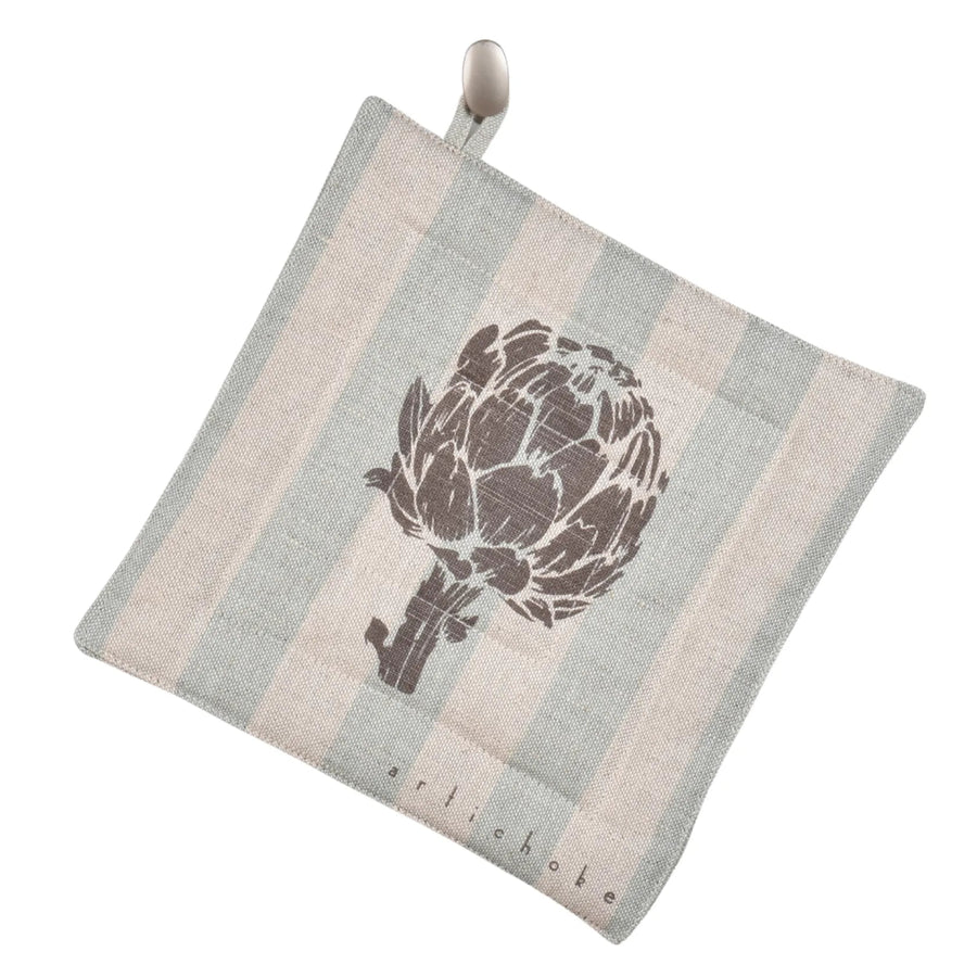 Topfuntersetzer aus Leinen mit Artischocke in 2 Farben - The Baltic Shop