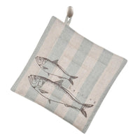 Topfuntersetzer aus Leinen mit Herring Motiv in 2 Farben - The Baltic Shop