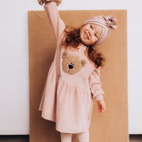 Velourskleid aus Bio Baumwolle mit Bär - The Baltic Shop