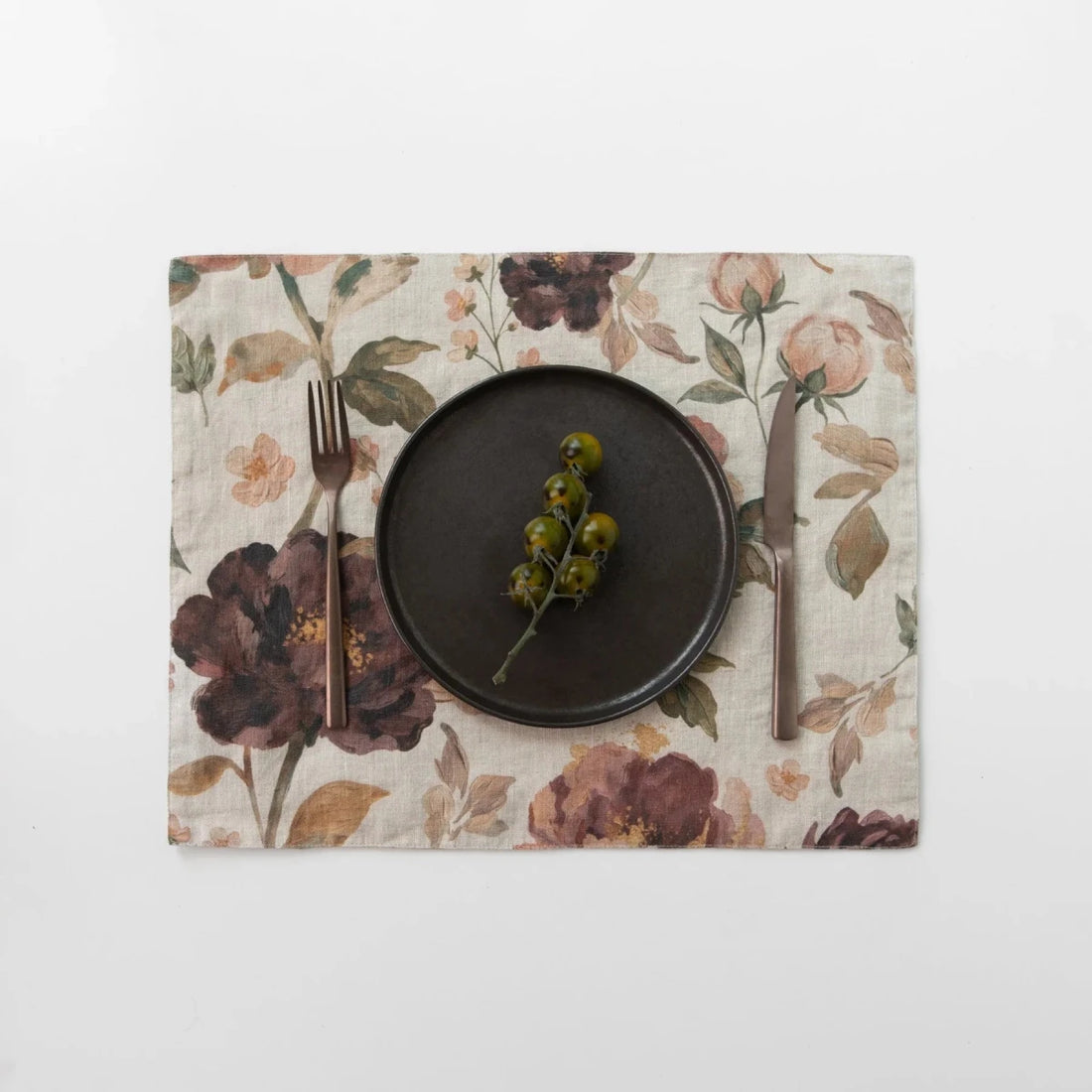 Vintage Roses herbstliche Leinen Tischset - The Baltic Shop