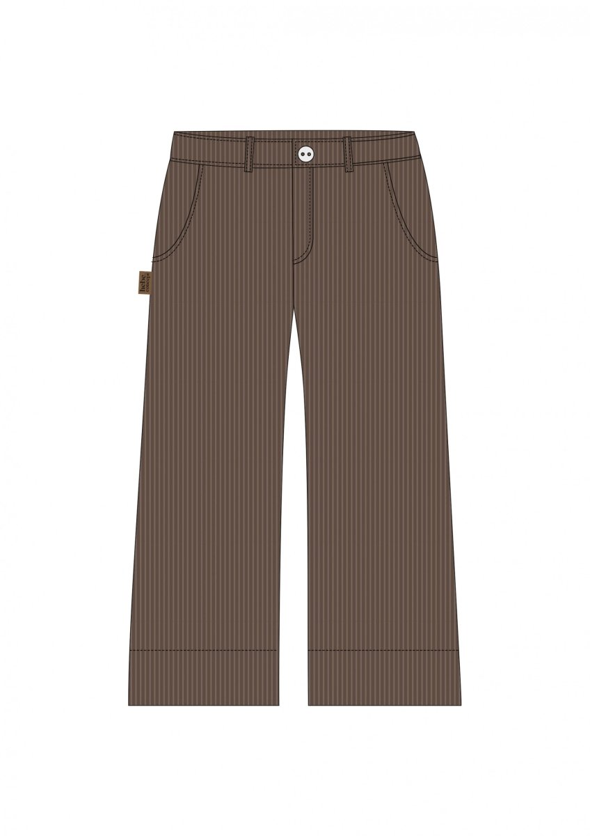 Weite Hose aus Cord in Taupe - The Baltic Shop