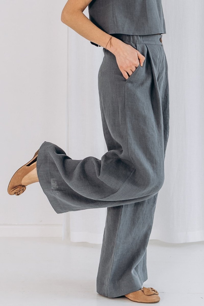 Weite Leinenhose "Elisa" - The Baltic Shop