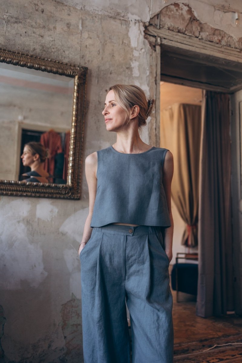 Weite Leinenhose "Elisa" - The Baltic Shop