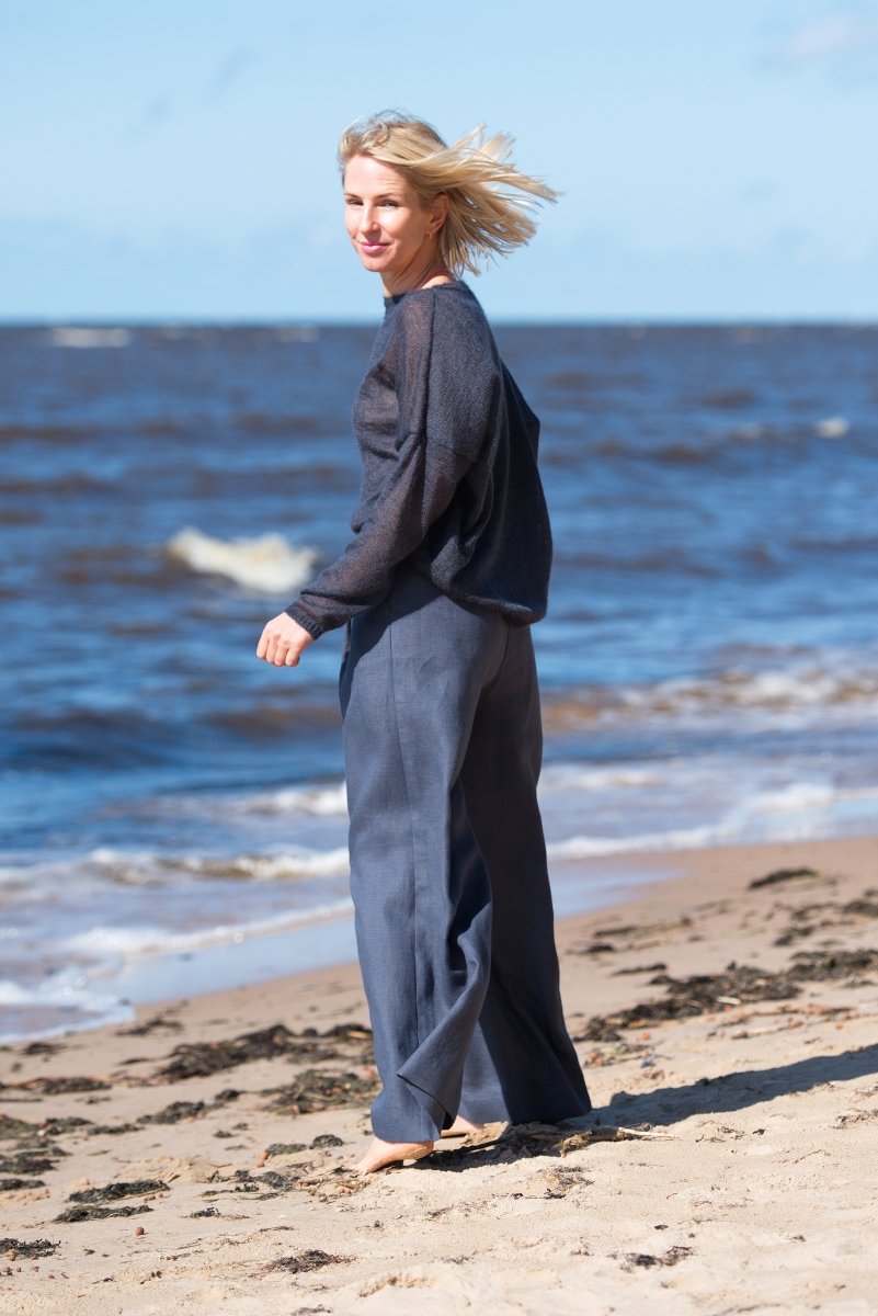 Weite Leinenhose "Elisa" in 4 Farben AW26 - The Baltic Shop