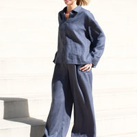 Weite Leinenhose "Elisa" in 4 Farben AW26 - The Baltic Shop
