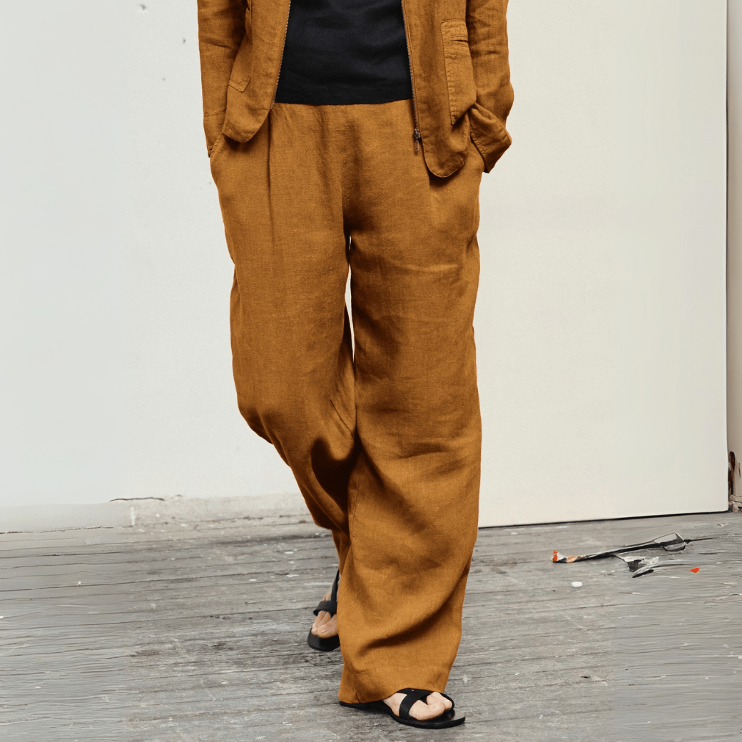 Willow Hose aus Leinen in Bronze - The Baltic Shop