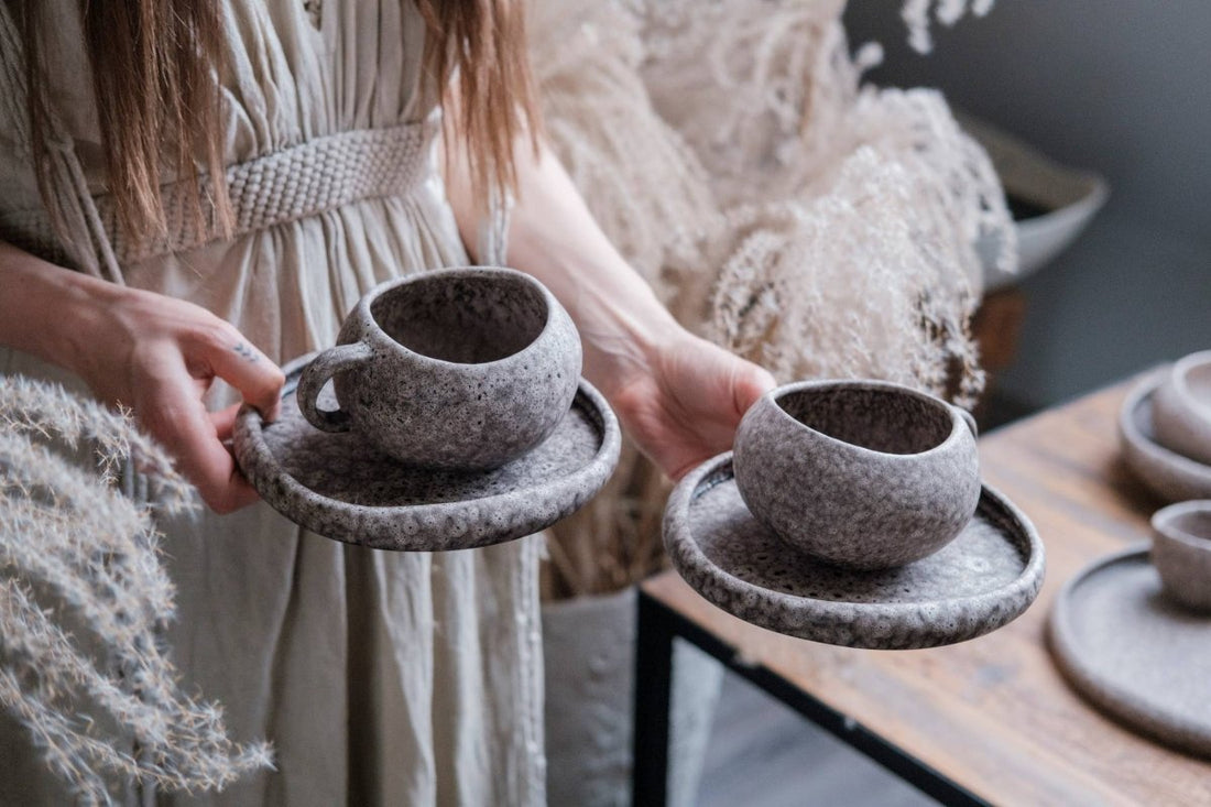 YUTORI Tasse und Untertasse "Home" - organisches Steingut - The Baltic Shop