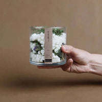 Bio Sojawachs Schmelzer im Glas, mit Wacholder und Limonium - The Baltic Shop