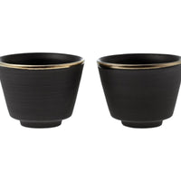 Espresso Tassen, 2er Set - Eclipse Gold - The Baltic Shop