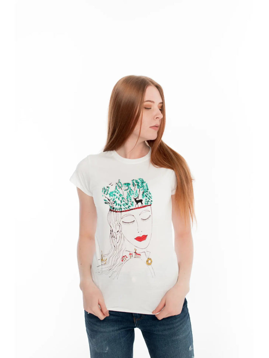 Handgedrucktes T-Shirt "Breath the Earth" - The Baltic Shop