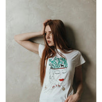 Handgedrucktes T-Shirt "Breath the Earth" - The Baltic Shop