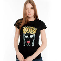 Handgedrucktes T-Shirt "Mädchen mit Krone" - The Baltic Shop