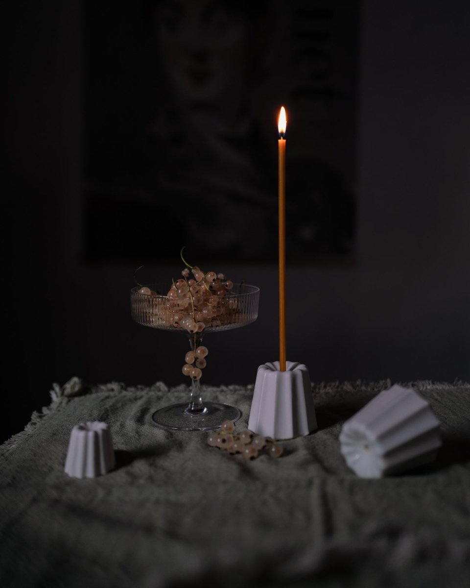 Kerzenhalter aus Porzellan, groß - The Baltic Shop
