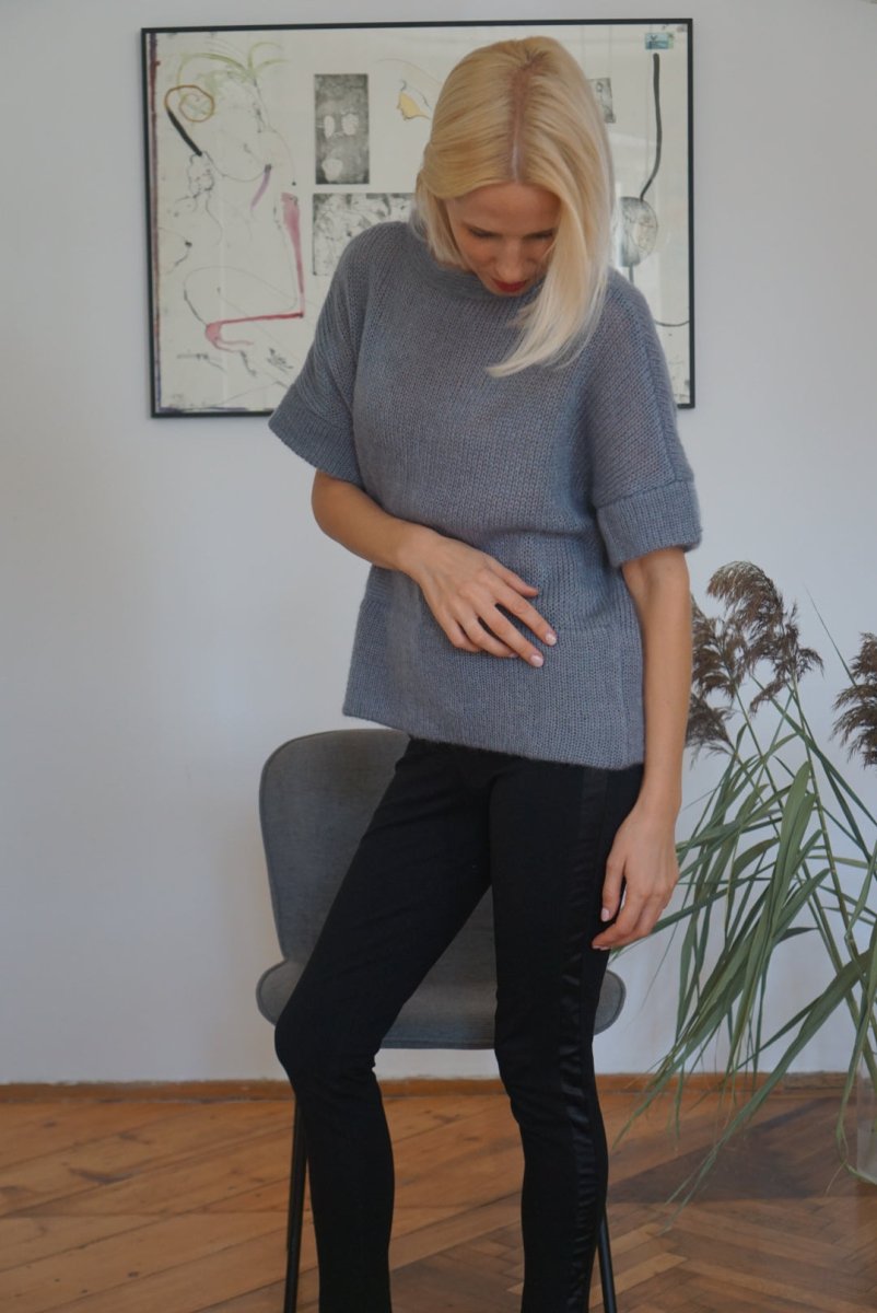 Kurzarmpullover aus Kidmohair und Seide - The Baltic Shop