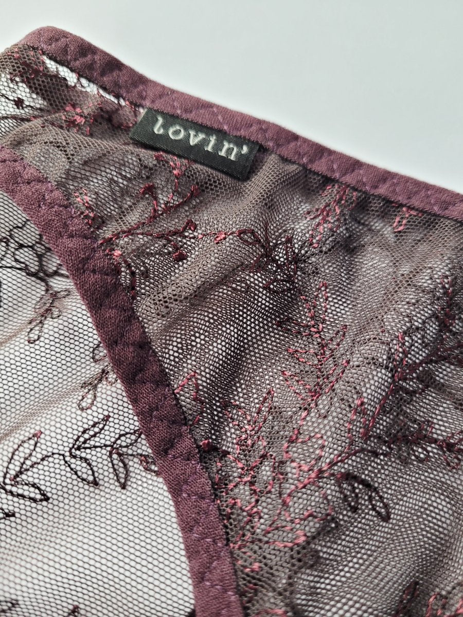 Luxuriöser Bordeaux Lace Höschen - The Baltic Shop