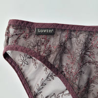 Luxuriöser Bordeaux Lace Höschen - The Baltic Shop