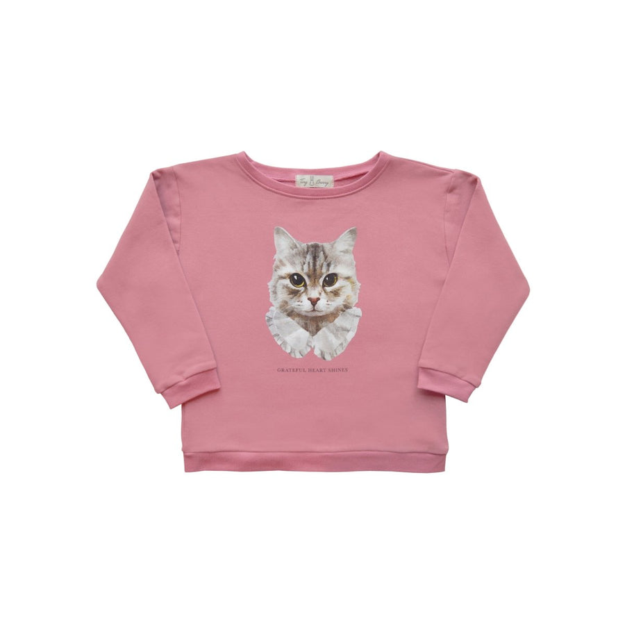 Pullover mit Katze "Grateful Heart shines" - The Baltic Shop