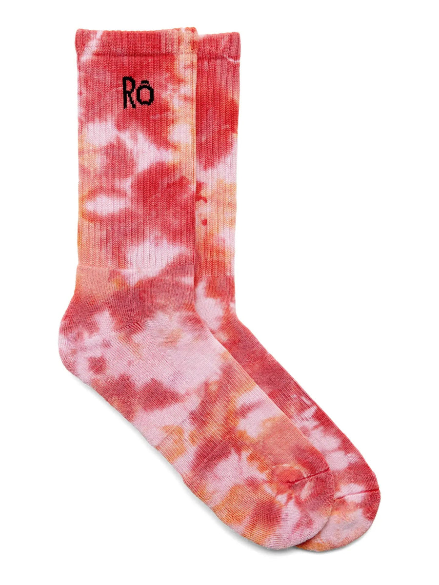 Rot-orange Batiksocken aus Bambus - The Baltic Shop