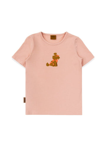 T-Shirt mit Hund in Rosa - The Baltic Shop