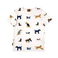 T-Shirt mit Hunde in Cremweiß - The Baltic Shop