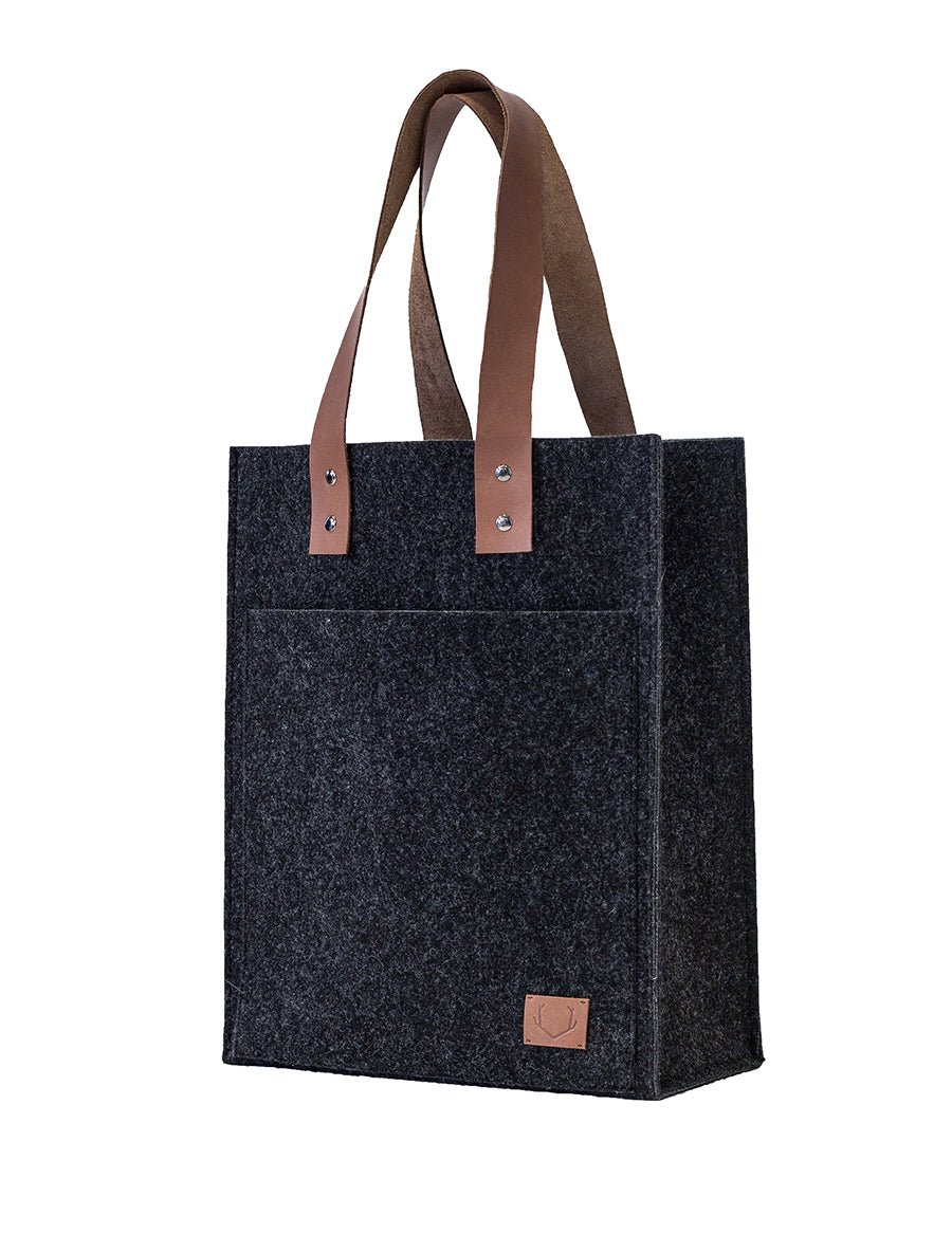 Tasche aus recyceltem Filz mit Ledergriff - The Baltic Shop