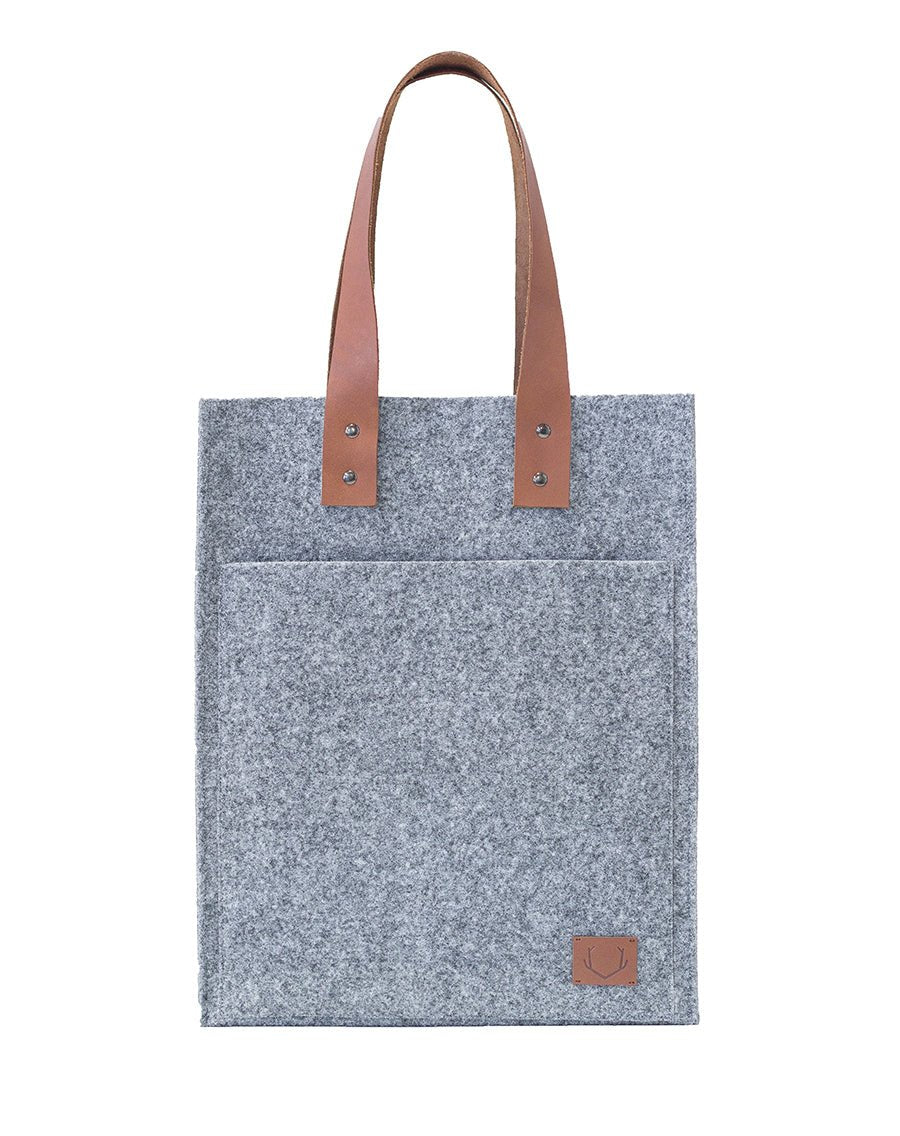 Tasche aus recyceltem Filz mit Ledergriff - The Baltic Shop