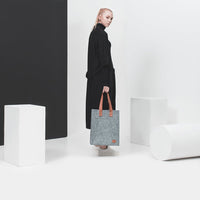 Tasche aus recyceltem Filz mit Ledergriff - The Baltic Shop