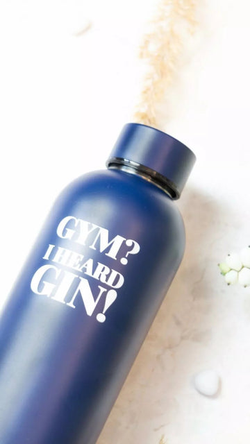 Wasserflasche/Thermoflasche "GYM? I HEARD GIN" - The Baltic Shop