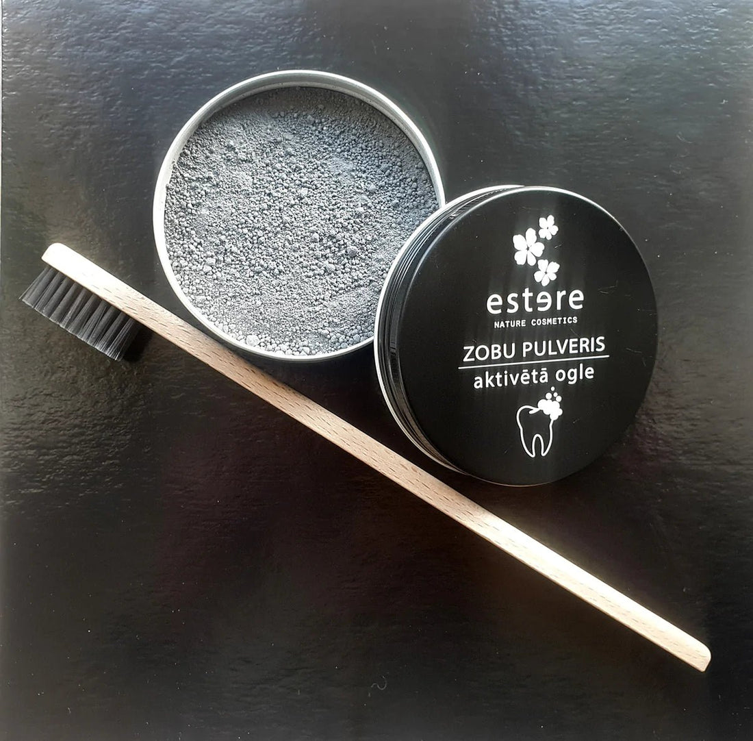 Zero Waste Zahnpulver mit Aktivkohle, 50g - The Baltic Shop